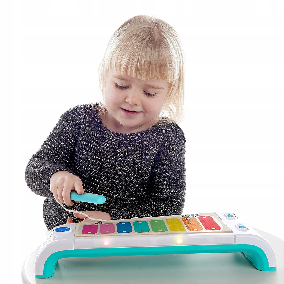 HAPE Baby Einstein KSYLOFON drewniany instrument, kolorowy ksylofon dotykowy dla dzieci 12 m+