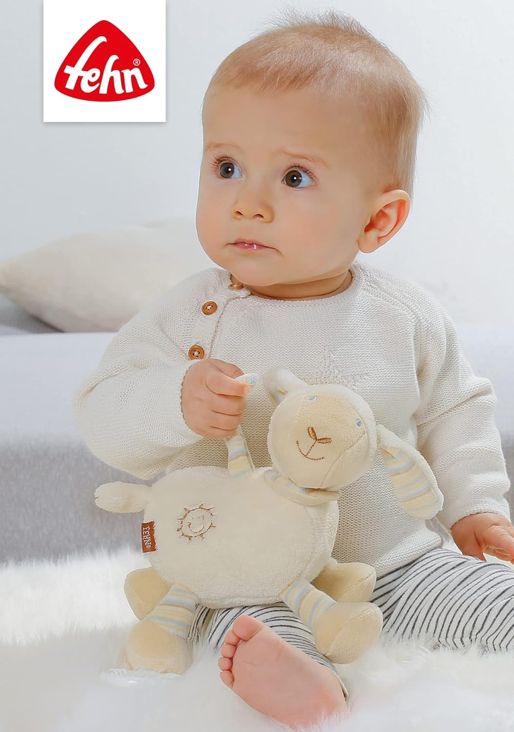 FEHN musical plush hanging toy SHEEP 17 cm Brahms' Lullaby