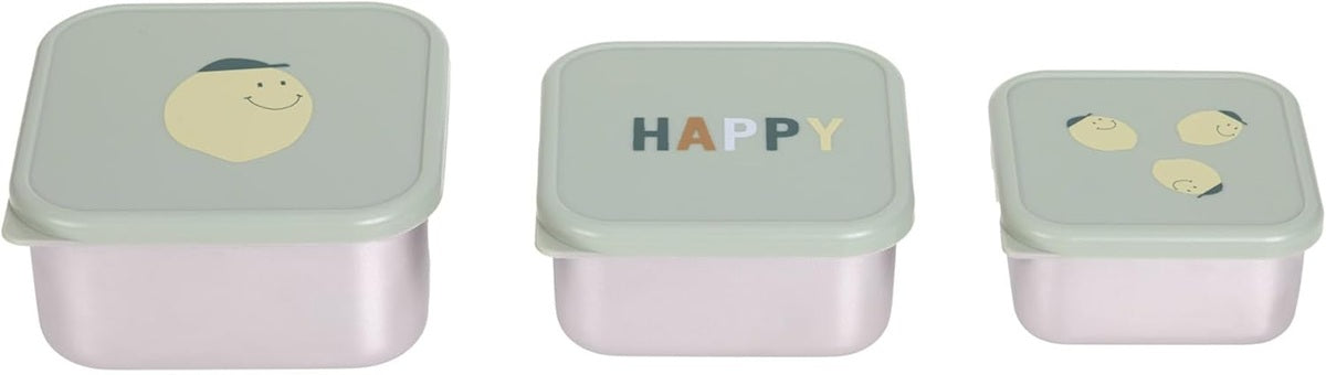 LASSIG Snackbox cutii din oțel pentru gustări x3