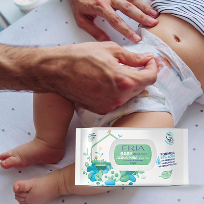 FRIA Baby Sensation drievoudige vochtige doekjes met aloë x 70