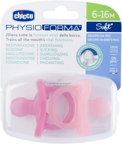 CHICCO PhysioForma SOFT dudlík x2 6-16m