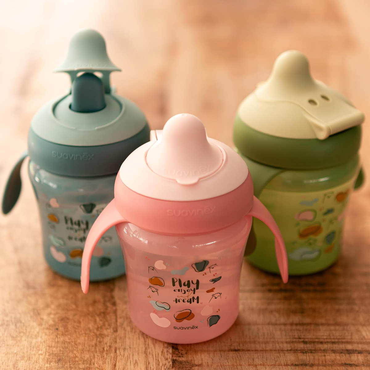SUAVINEX Learning Cup anti-lekbeker met harde tuit 200 ml 6 m+