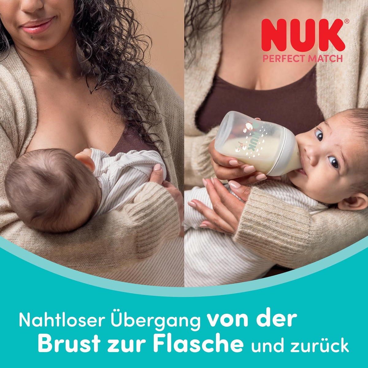 NUK Perfect Match biberoane anticolici 260 ml 3m+ x4