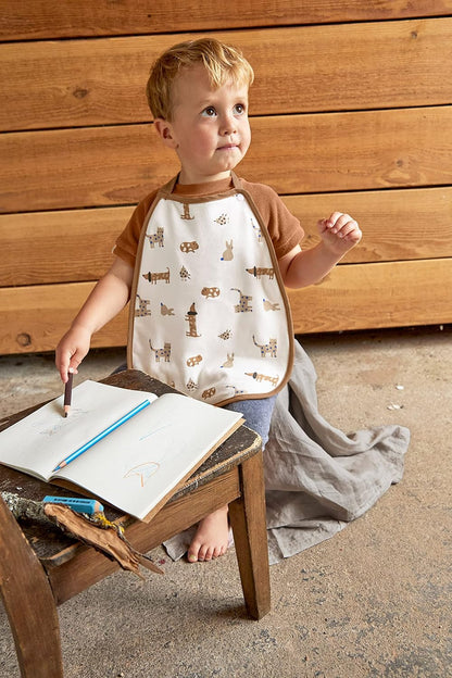 LASSIG cotton bib with Velcro fastening
