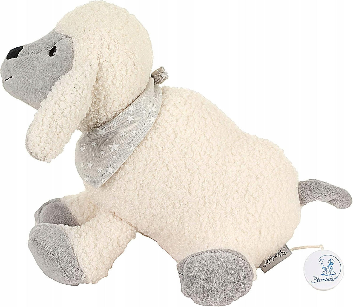 STERNTALER Owca Stanley przytulanka z pozytywką L 24 cm "N, beżowo-szara owieczka z Brahmsa