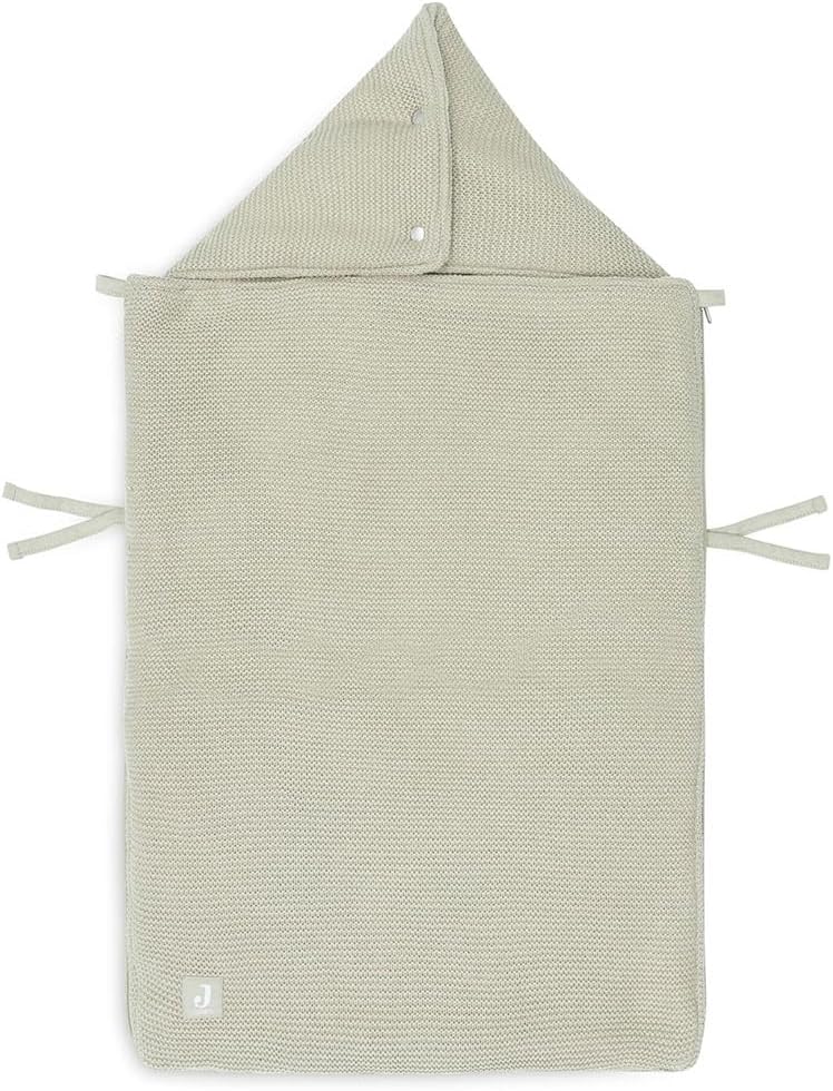 Jollein Basic Knit śpiworek do wózka oliwkowy, dziecięcy śpiworek 82 x 42 cm do codziennego użytkowania