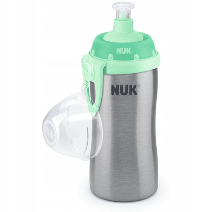 NUK Junior Cup botella de acero inoxidable con boquilla push-pull 215 ml