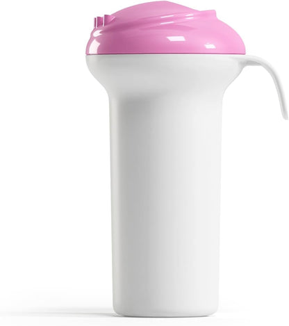 OKBABY Splash pojemnik do spłukiwania włosów dziecka 500 ml, różowo-biały kubek do kąpieli