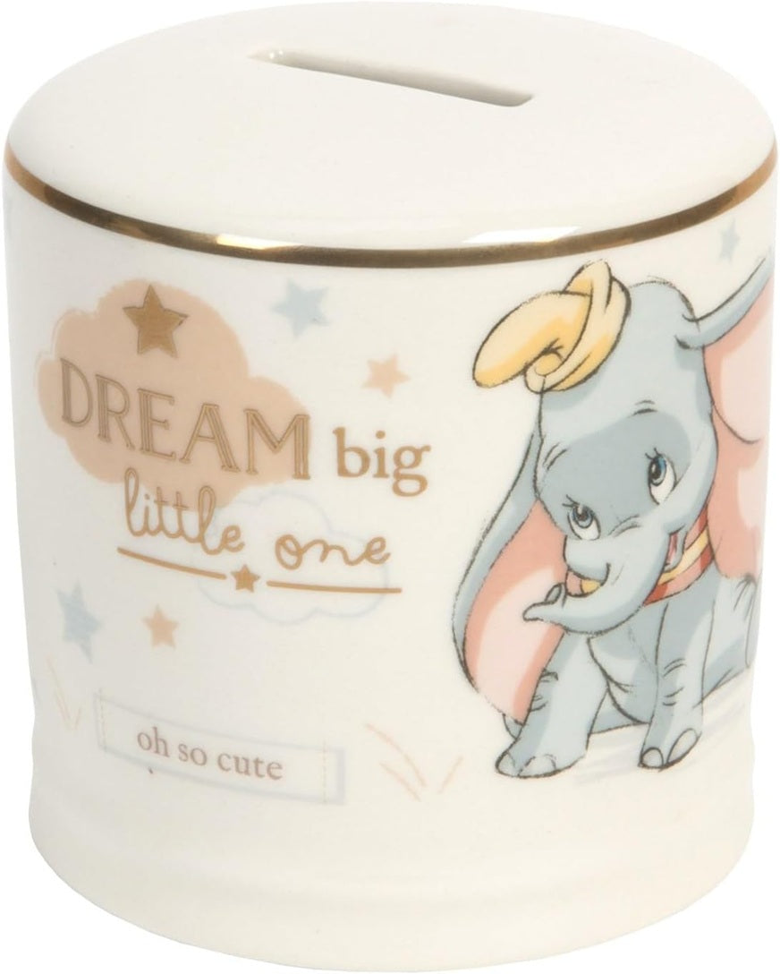 WIDDOP & Co Disney Keramische Spaarpot Olifant Dumbo 8,5 x 8,5 cm