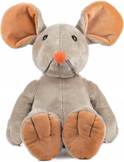 SCHAFFER Mysz Eddi pluszowa przytulanka 37 cm, szaro-brązowa maskotka dla dzieci 0+