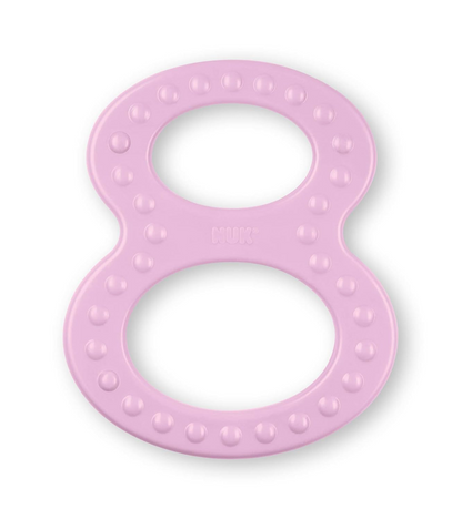 NUK siliconen bijtring 2 stuks 6,5 x 8 cm 0+