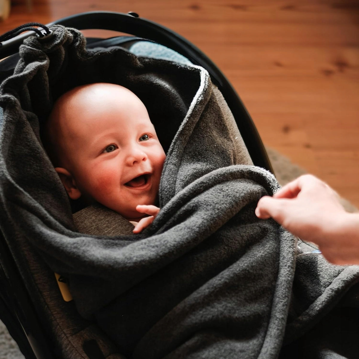 HOPPEDIZ Wickeldecke für 3- und 5-Punkt-Gurt AUTOSITZ DECKENFUẞSACK POLARFLEECE