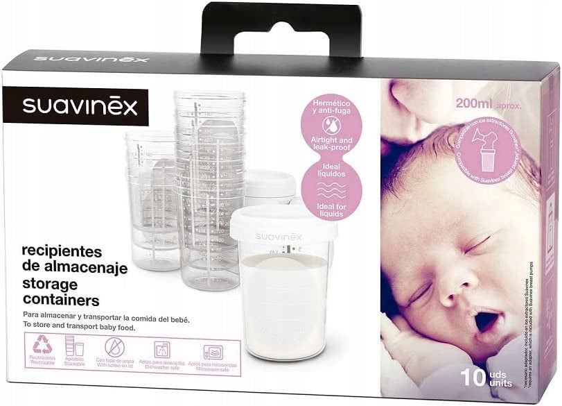 SUAVINEX nádoby na skladování 10 x 200ml