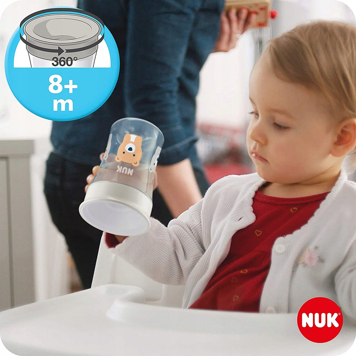 NUK set de aprendizaje para beber vaso + 3 boquillas
