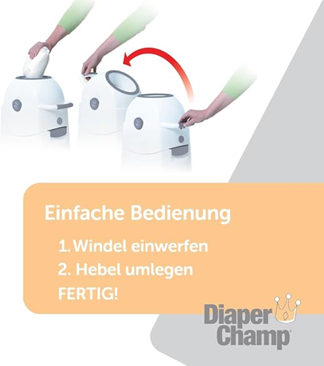 DIAPER CHAMP luieremmer voor vuilniszakken +/-50 luiers