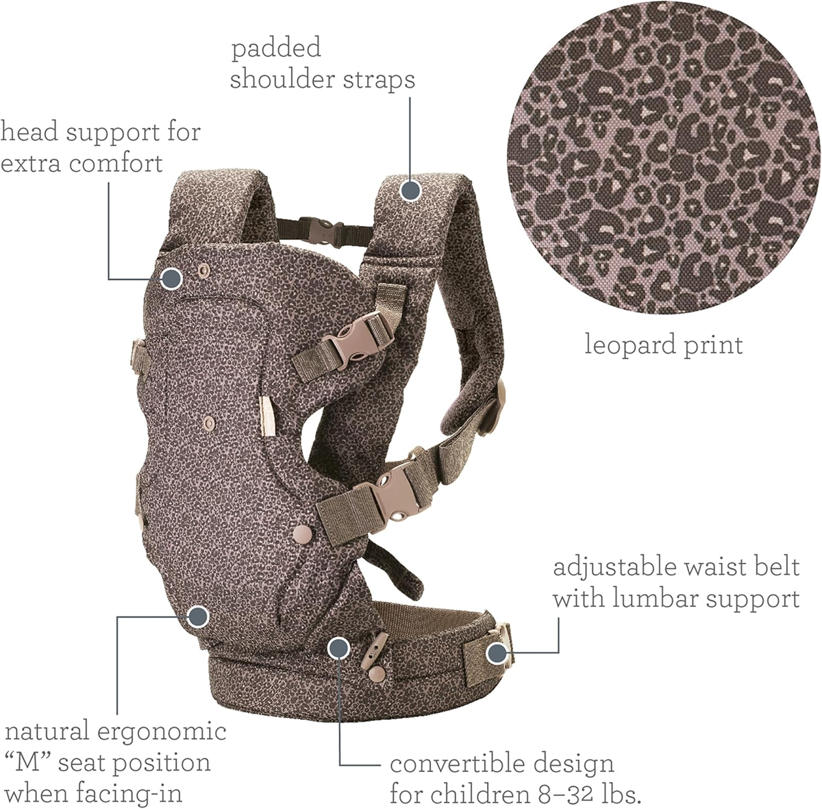 INFANTINO FLIP 4-in-1 ergonomische draagzak 3,5 - 14,5 kg