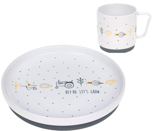 LASSIG Garden Explorer set de vaisselle en porcelaine 2 pièces.