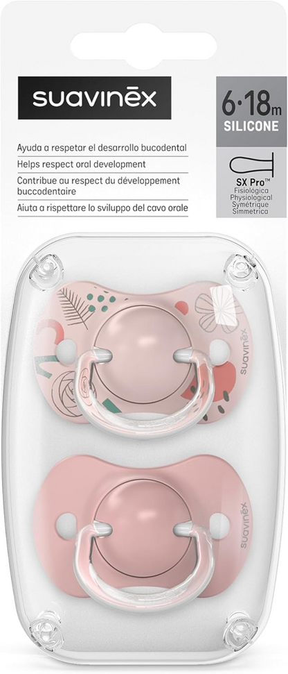 SUAVINEX SX PRO anatomische fopspeen 6-18 maanden siliconen x2