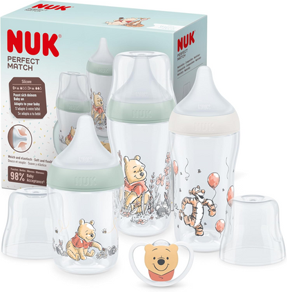 NUK Perfect Match set iniziale biberon + succhietto Winnie The Pooh