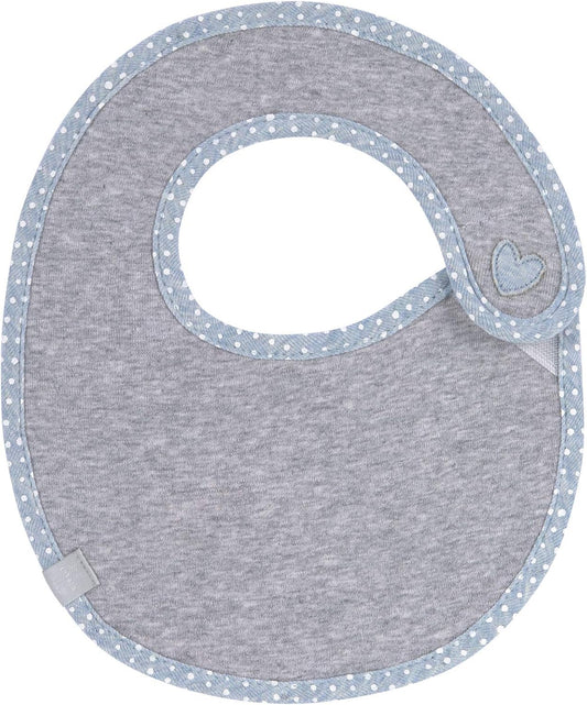 LASSIG cotton bib with hook-and-loop fastening