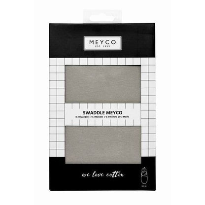 Meyco SwaddleMeyco Grey 0–3 miesiące – szary otulacz widoczny w opakowaniu