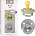 BIBS COLOUR fopspenen 2-pack natuurrubber 6mnd+