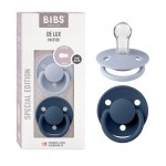 BIBS DE LUX fopspenen rond 2-pack 0-3 jaar SILICONE