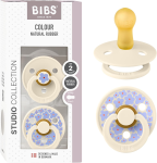 BIBS COLOUR STUDIO fopspenen 2-pack natuurrubber 6-18 mnd