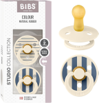 BIBS COLOUR STUDIO fopspenen 2-pack natuurrubber 6-18 mnd