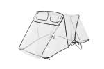 CARETERO regenhoes voor tweeling buggy's