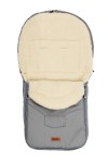 WOLLEN VOETENZAK LIGHT GREY VOOR KINDERWAGEN (95x40)