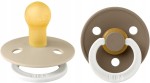 BIBS COLOUR GLOW fopspenen 2pak rubber 0-6 maanden oud